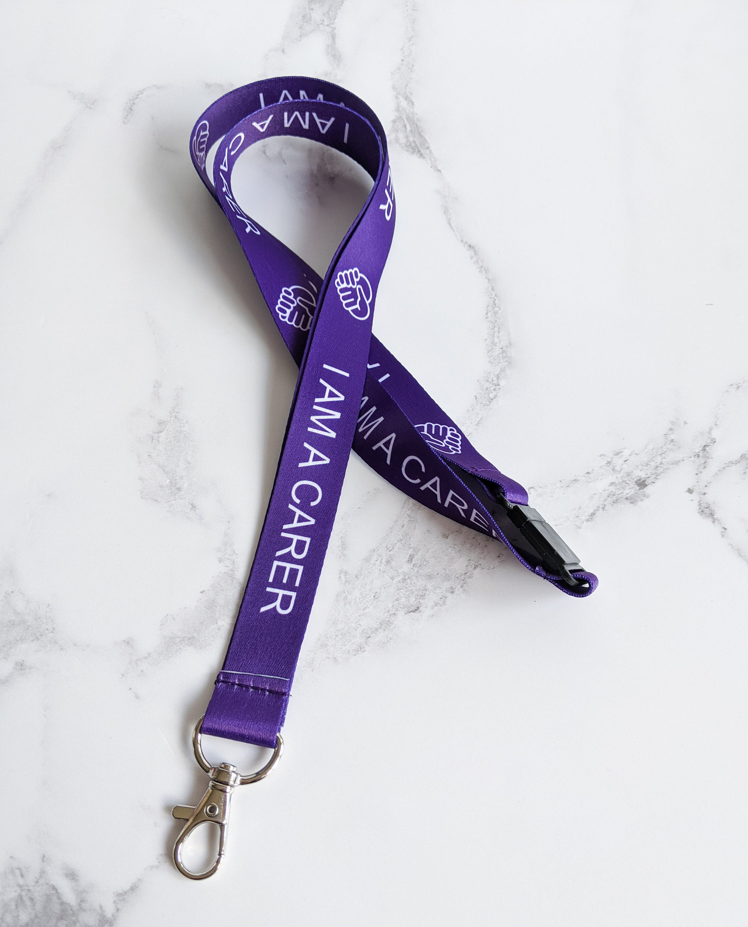 Carer Lanyard I Am A Carer Blue Awareness Lanyard Care Worker - Foto 5