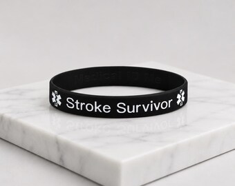 Stroke Survivor Silicone Medical Alert Wristbands