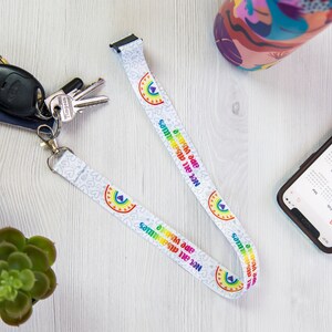 Hidden Disability Rainbow Lanyard | Not All Disabilities Are Visible Lanyards | Medical Alert Lanyard | Rainbow Girls Women's