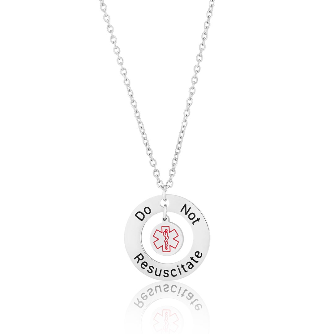 DNR Necklace Do Not Resuscitate Medical Alert Jewellery Medical ID Me