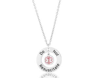 DNR Necklace | Do Not Resuscitate | Medical Alert Jewellery | Medical ID Me