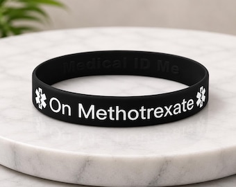 On Methotrexate Medical Alert Wristbands - 4 Colours - 3 Sizes