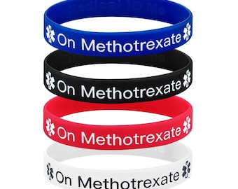 On Methotrexate Medical Alert Wristbands (4 Pack)
