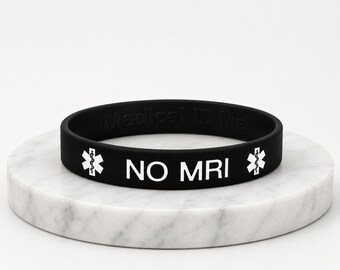 NO MRI Awareness Alert Wristbands 3 Sizes 180mm, 202mm, 210mm