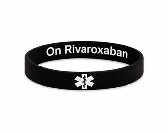On Rivaroxaban Blood Thinner Hidden Medical Alert Bracelet (202mm)