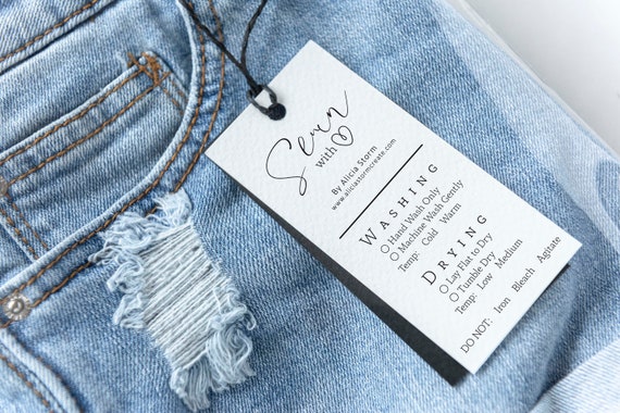 denim care label