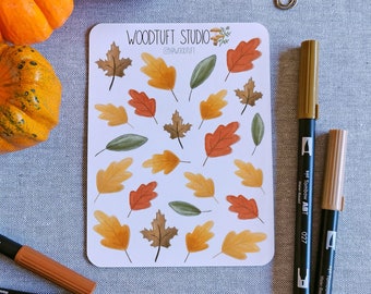 Stickervel herfstblad – Stickers herfstplanner