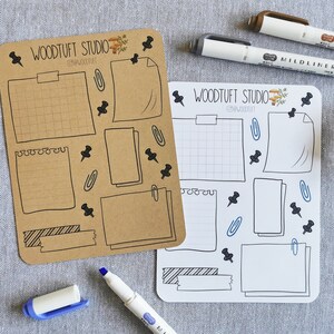 Memo Notepad Kraft Folhas de adesivos para Dot Grid Journal ou Bullet Planner