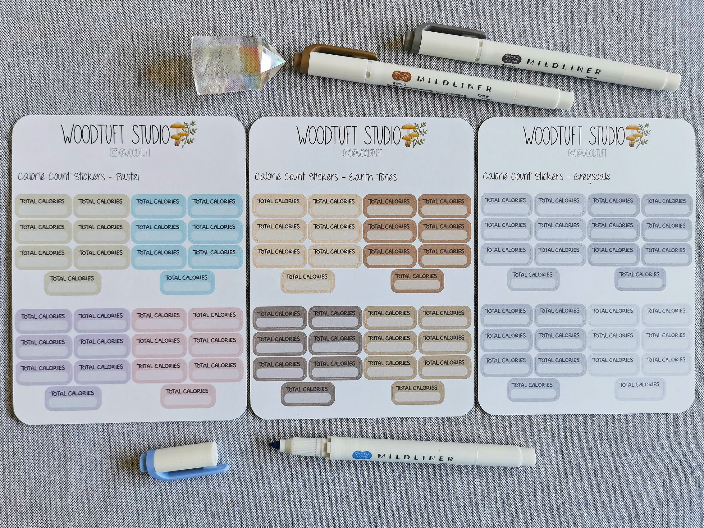 Calorie Count Fitness Stickers - Functional CICO Weight Loss Trackers ...