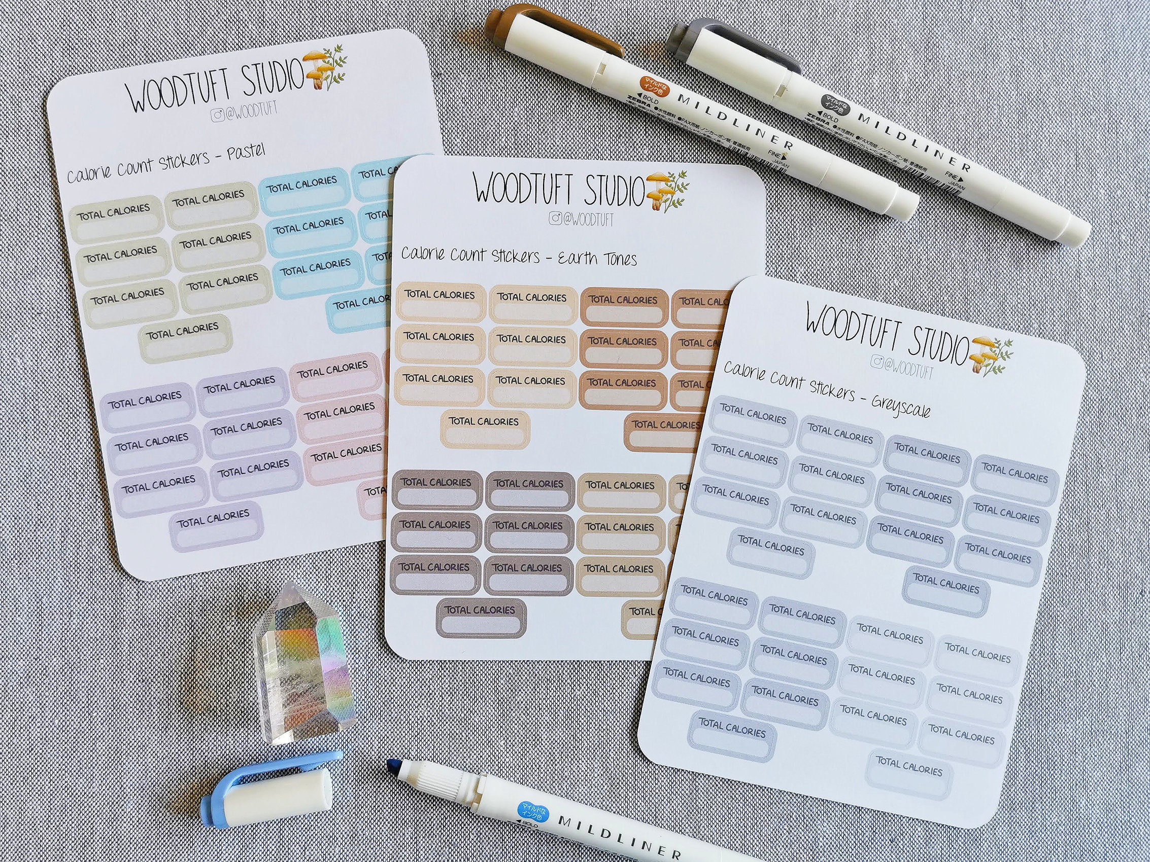 Calorie Count Fitness Stickers - Functional CICO Weight Loss Trackers ...