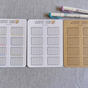 Habit Tracker Monthly Sticker Sheet for Dot Grid Journal or Bullet Planner image 2