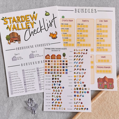 Stardew Valley Planner Guide and Checklist Includes Update - Etsy