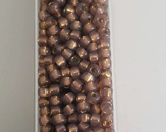 Dyed Rose Bronze S/L Alabaster  Seed Beads#241