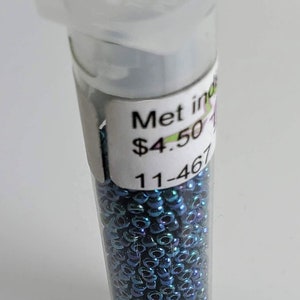 Met Indigo Iris Seed Beads 11-467 ( approximately 9.5g) #235