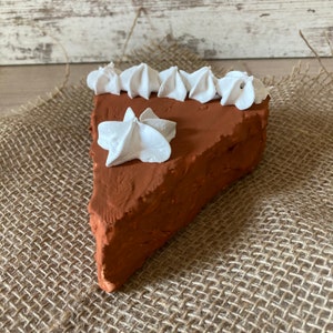 Faux Pumpkin Pie Slice: Fall Tiered Tray Decor, Food Prop