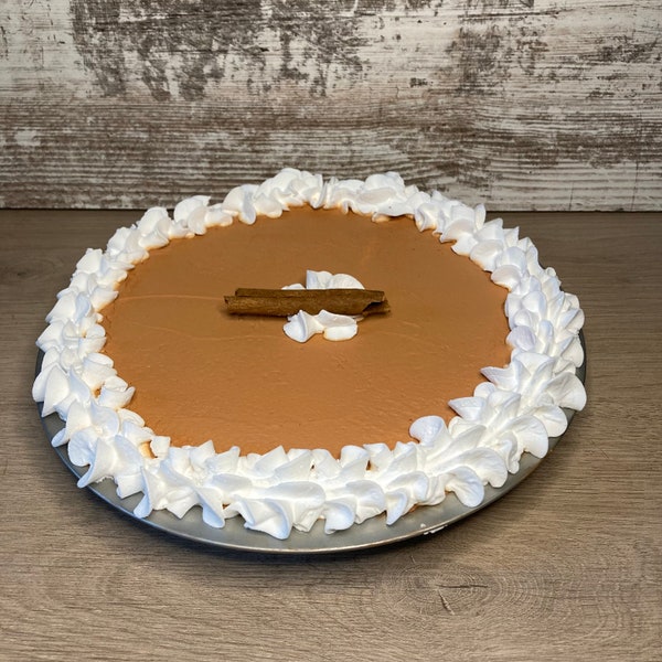 faux pumpkin pie slice/faux pumpkin pie/fake pumpkin pie slice/tiered tray decor/fall decor/food prop/fake pie/pumpkin pie/slice of pie