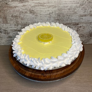 Faux Lemon Pie Slice: 9&quot; Tiered Tray Fall Decor