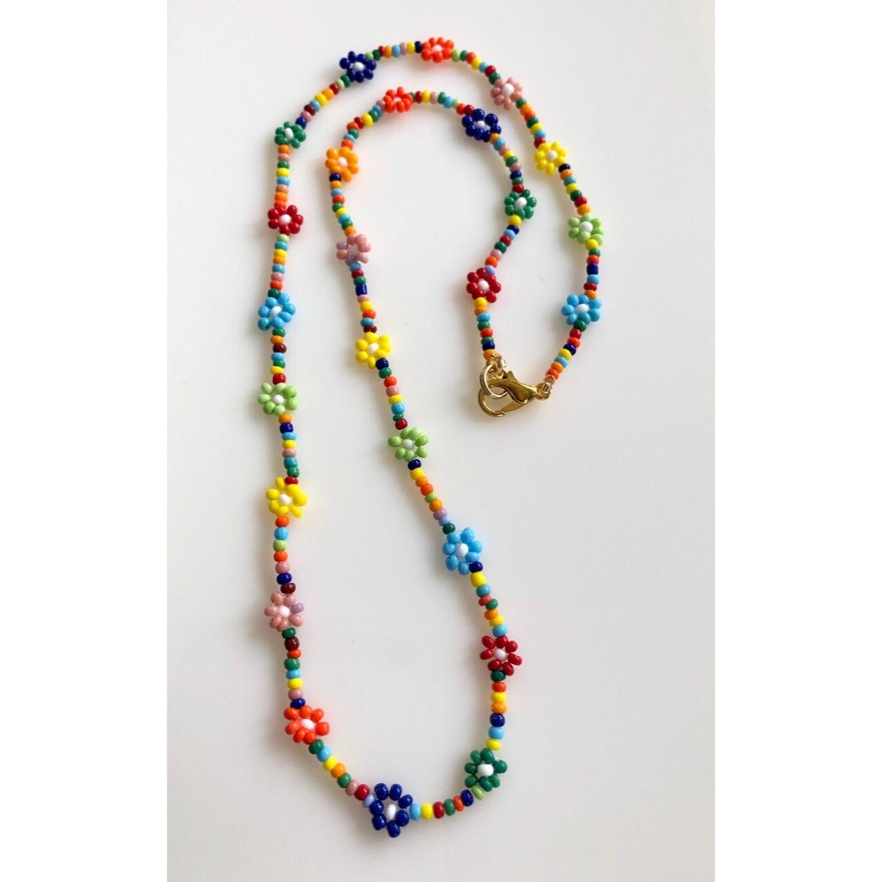 Multi Colour Rainbow Beaded Necklace Pride Necklacechoker Etsy UK