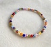 Millefiori Bracelet, Rainbow Beaded Glass Bracelet, Multi Coloured Jewellery, Stretchy Elastic Bracelet, Children Adult Bracelet, LetterBox 