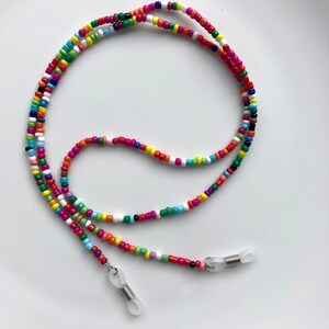 Beaded Glasses Chain Rainbow Glasses Chains Glass Seed Beads - Etsy