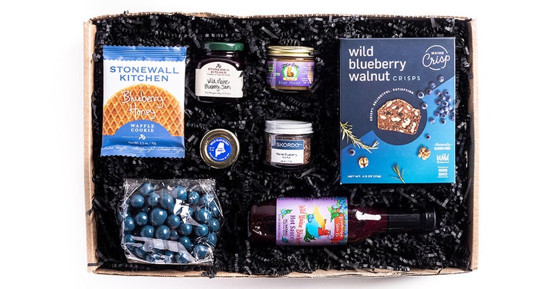 Maine Blueberry Gift Basket Jams Hot Sauces Syrups Spices