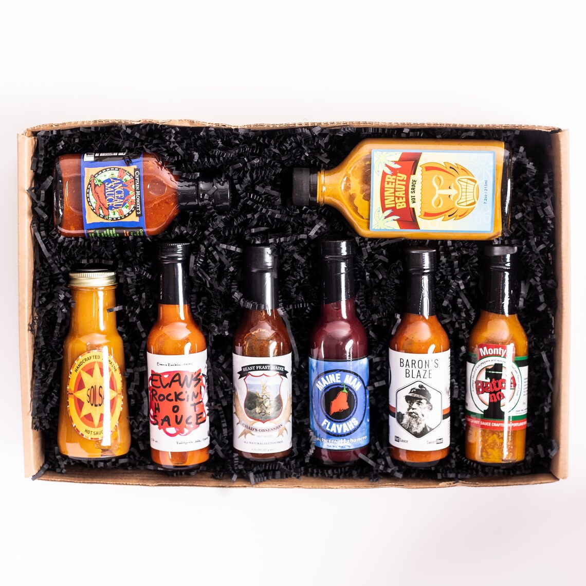 Maine Hot Sauce Gift Basket Large Maine Box of Hot Sauce Etsy