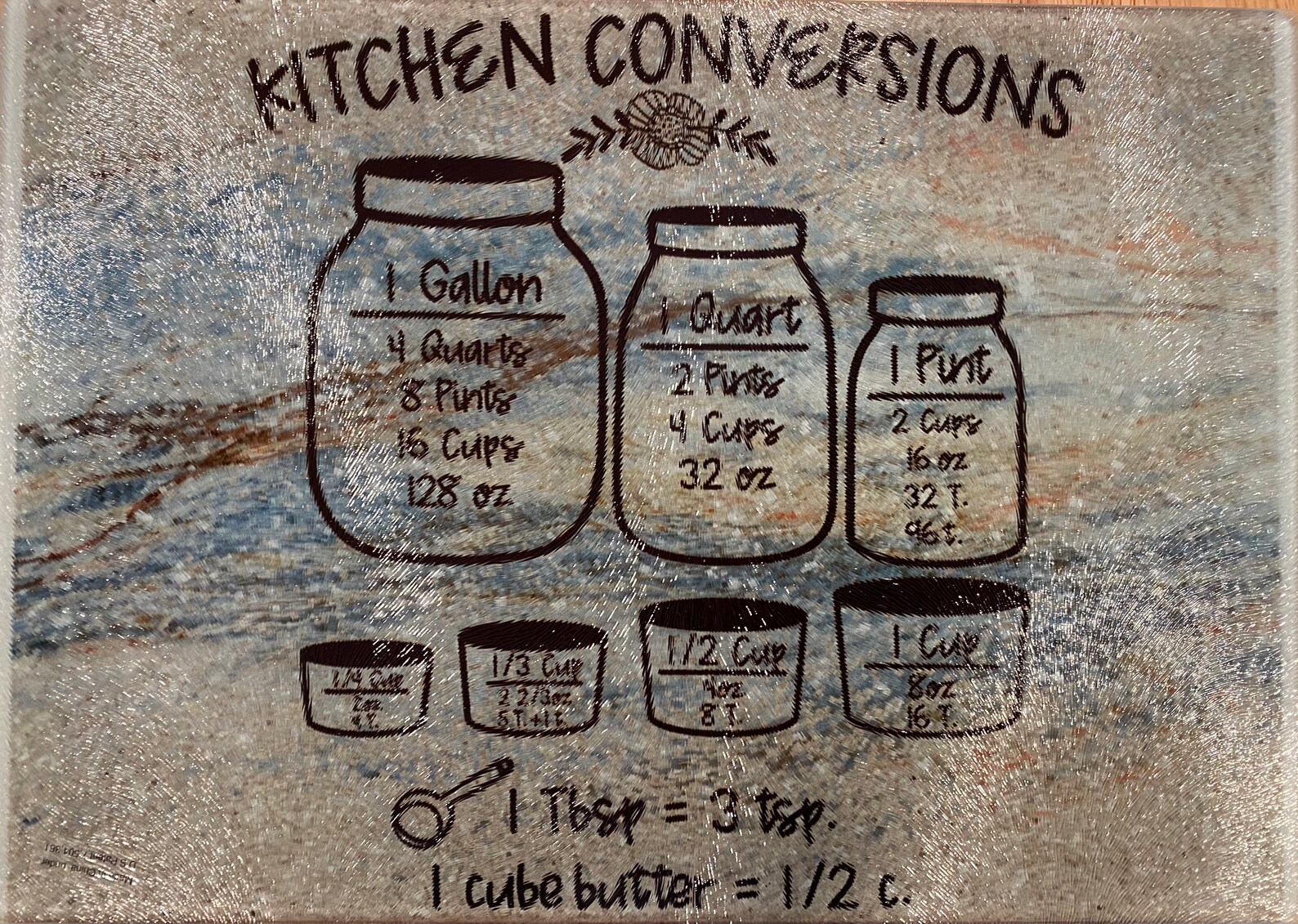 Measuring cup cutting board Etsy