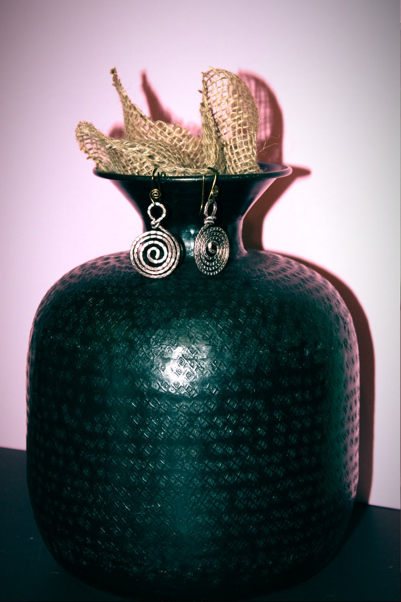Egyptian Style Earrings Made With Pure Aluminum Wire And Nickel Free Jewelry Hypoallergenic Earrings Boho Spiral Earrings Copper Led