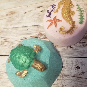 Sea Horse/ Sea Turtle/ Sea Shells Bath Bombs