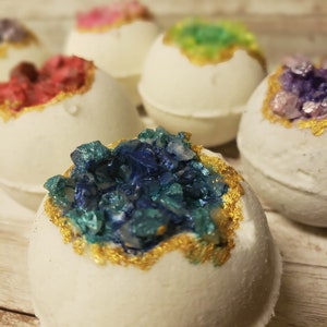 Geode Bath Bomb- 4 Count, handmade, bath bombs, geode, gifts