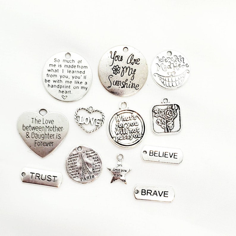 12 Silver Charms/ Jewelry Making Etsy Canada