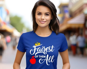 Fairest of Them All Tee Shirt, Florida Trip Shirt, Vacation Shirt, Snow White Tee, Women's Tee, Seven Dwarfs Shirt