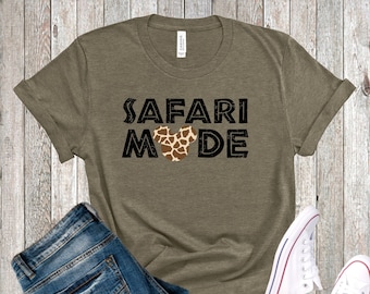 Safari Mode Tee Shirt, Kingdom Trip T-Shirt, Vacation Shirt, Animal Tee, Women's Tee, Giraffe Mickey Shirt, Men's Shirt, Kid's Shirt