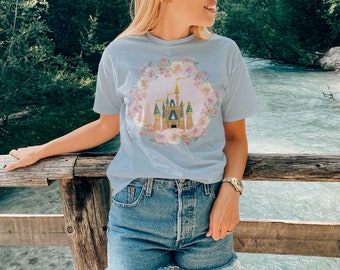 Cinderella's Royal Rose Garden Castle Shirt, Family Trip Shirt, Vacation Shirt, Theme Park Tee, Women's Tee, Castle Shirt