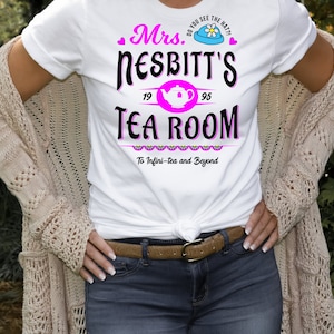 Mrs. Nesbitt&#39;s Tea Room Shirt, Vacation Shirts, Unisex Shirts, Buzz Toy Shirts, Story Land Shirts,Magic Studios,Mouse Kingdom,Magic World