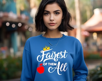 Fairest of Them All - Snow White, Princess Fairytale, Unisex Heavy Blend™ Crewneck Sweatshirt, Florida Trip, Women's Tee, Seven Dwarfs Shirt