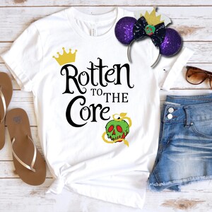 Rotten To The Core Tee Shirt, Mouse Kingdom Trip Shirt, Magic World Vacation Shirt, Evil Queen Tee, Women's Tee, Princess Shirt, Fairytale