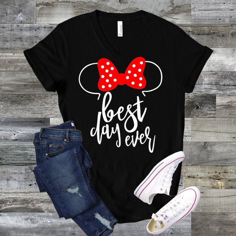 Best Day Ever V-Neck Shirt, Mouse Ears V-Neck Shirt, Summer Trip V-Neck Shirt, Vacation V-Neck Shirt, Theme Park Shirt, Women's Shirt image 3