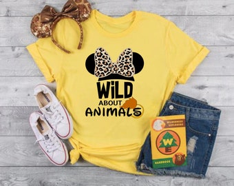 Wild About Animals Bow Shirt, Animal Adventure Shirt, Safari Ride Shirt, Family Vacation Shirt, Kingdom Vacay Shirt, Family Women's Shirts