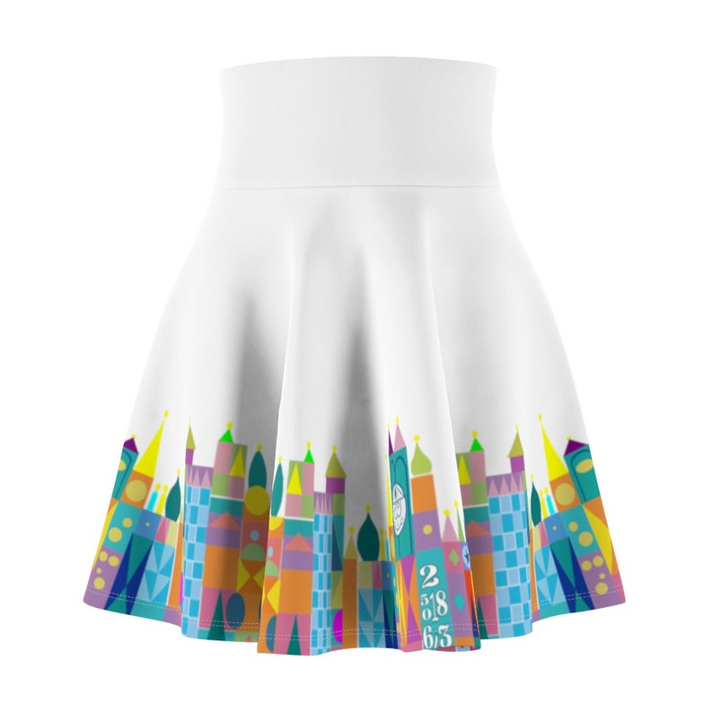 Small World Theme Park Ride Inspired Women's Skater Skirt image 3