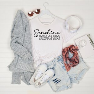Zonneschijn en stranden Shirt, Zomer Shirt, Leuke Zomer Shirt, Zomer overhemd, Strand Shirt, Sunshine Shirt, Zomervakantie Shirt