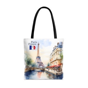 Paris Sehenswürdigkeiten Einkaufstasche, Paris Einkaufstasche, Eiffelturm Einkaufstasche, Frankreich Themen Einkaufstasche, Bonjour Einkaufstasche, Paris Liebhaber Tasche, Reisetasche