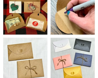 Gift Card Envelope ~ Christmas Money Envelope ~ Heart Envelope ~ Money Holder ~ Card Envelope Packet