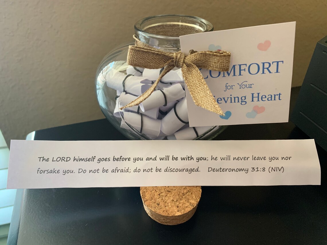 Comfort for Your Grieving Heart Jar Bereavement gift Daily Etsy