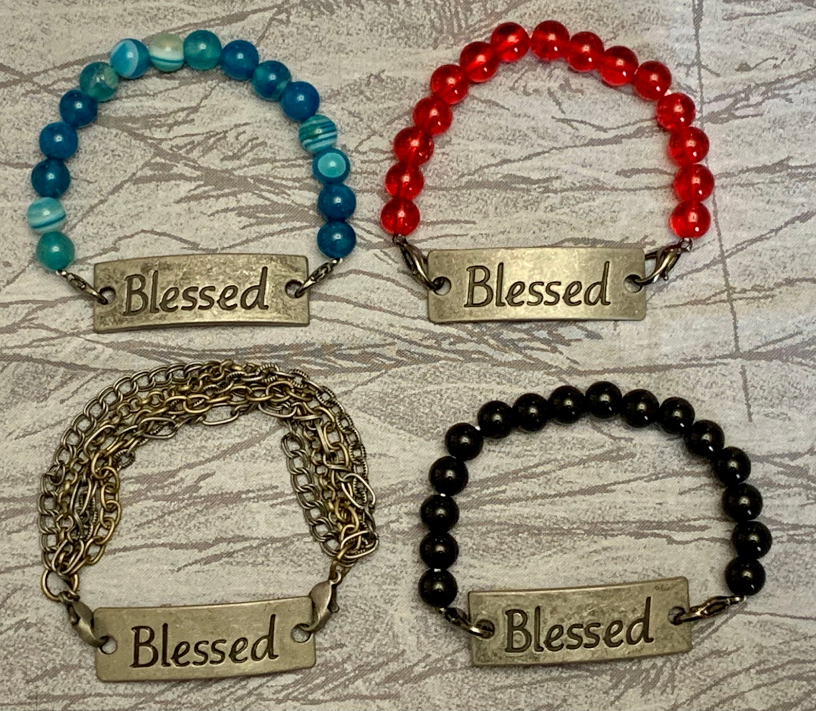 Blessed Bracelet Inspirational Bracelet Beaded Stretch Etsy
