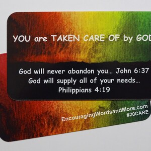 Set of 15 Taken Care Of Cards// Encouragement Cards, Inspirational Cards, Scripture Cards, Christian Inspirational, Christian Gift