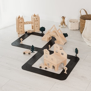 Juguetes de pista de coches de madera para niños pequeños, regalo personalizado para niños, juguetes ecológicos de cumpleaños, regalos personalizados para bebés, juegos de simulación, juguetes preescolares
