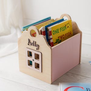Personalized Bookshelf For Kids Nursery, Wooden Playroom Decor, Book Storage, Nursery Organization Kids Room Furniture, Toddler Bookcase