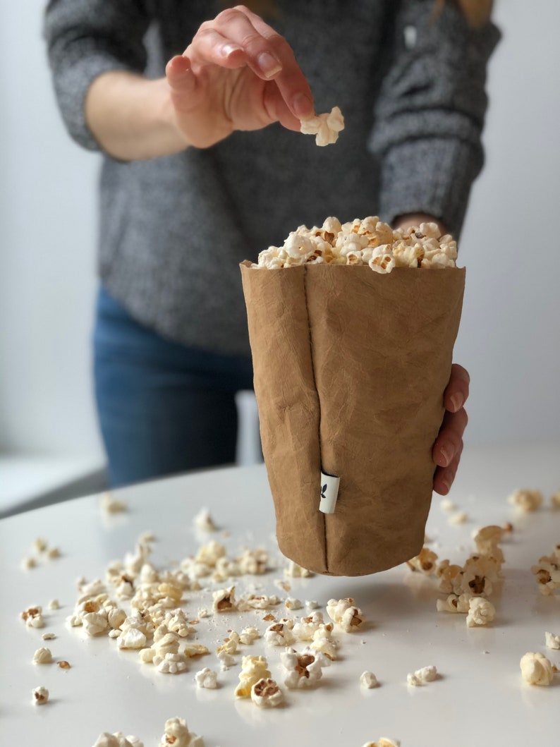 Reusable Popcorn Bag Reusable Popcorn Bucket Popcorn Bowl Etsy