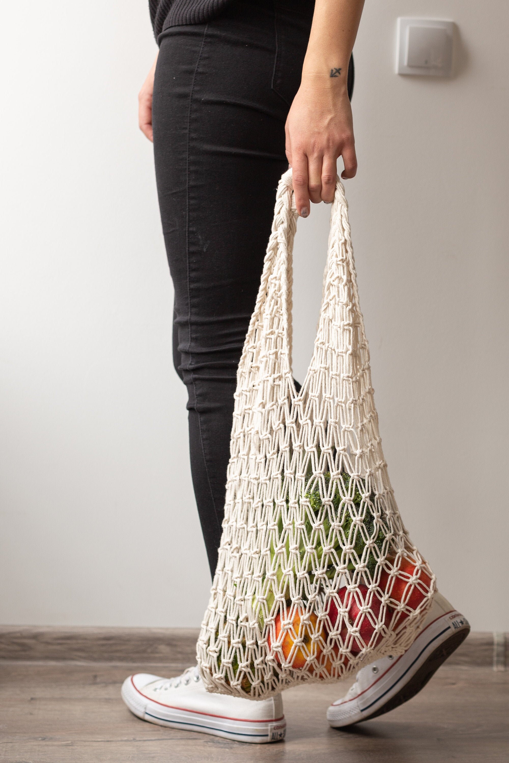 String Market Bag Crochet Purse Macrame Shopping Bag Etsy